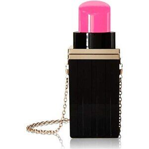 Lipstick Shaped Purse Box Clutch Women's Evening Teen Girls Handbag